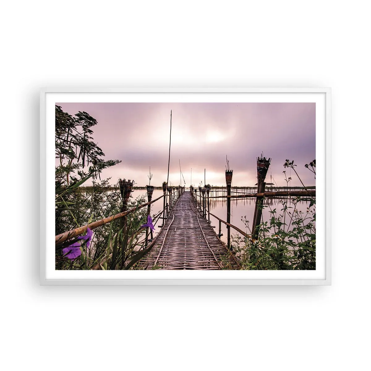 Affisch i vit ram - Asiens lugn och tystnad - 91x61 cm