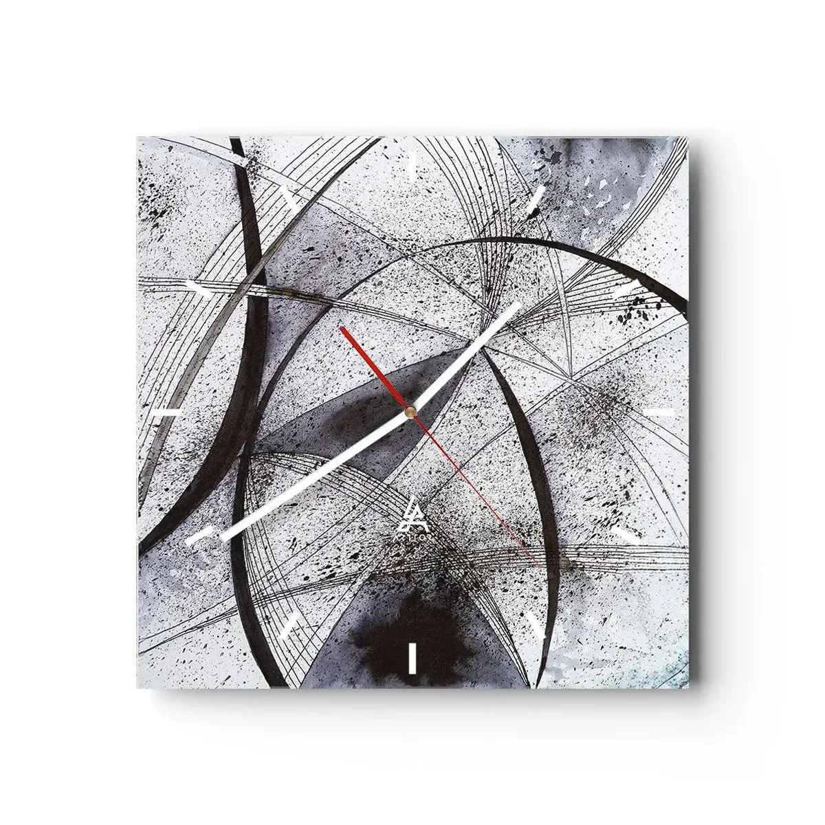 Väggklocka - Klocka på glas - Futuristisk fantasi - 30x30 cm