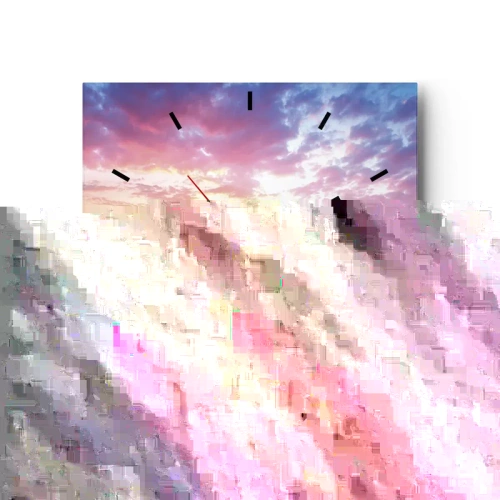 Väggklocka - Klocka på glas - En stund av djup upplevelse - 30x30 cm