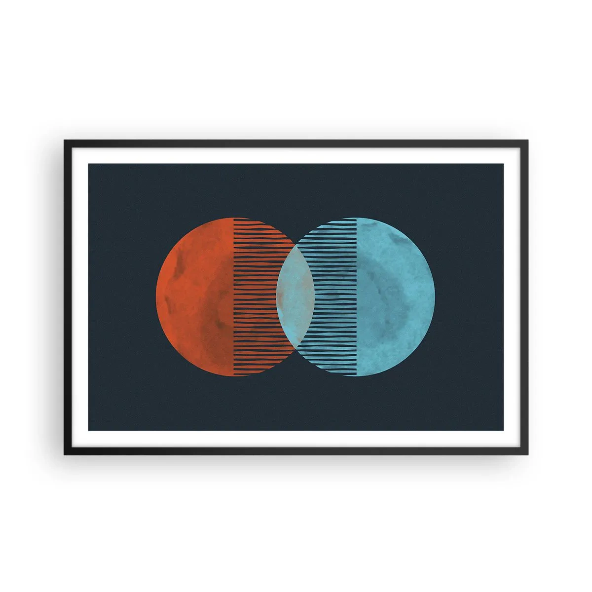 Affisch i svart ram - Astronomisk fantasi - 91x61 cm