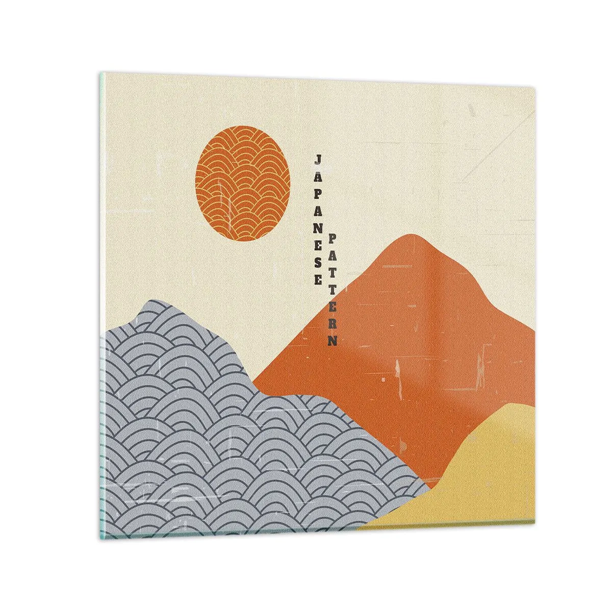 Glastavla - Bild på glas - I den japanska andan - 70x70 cm
