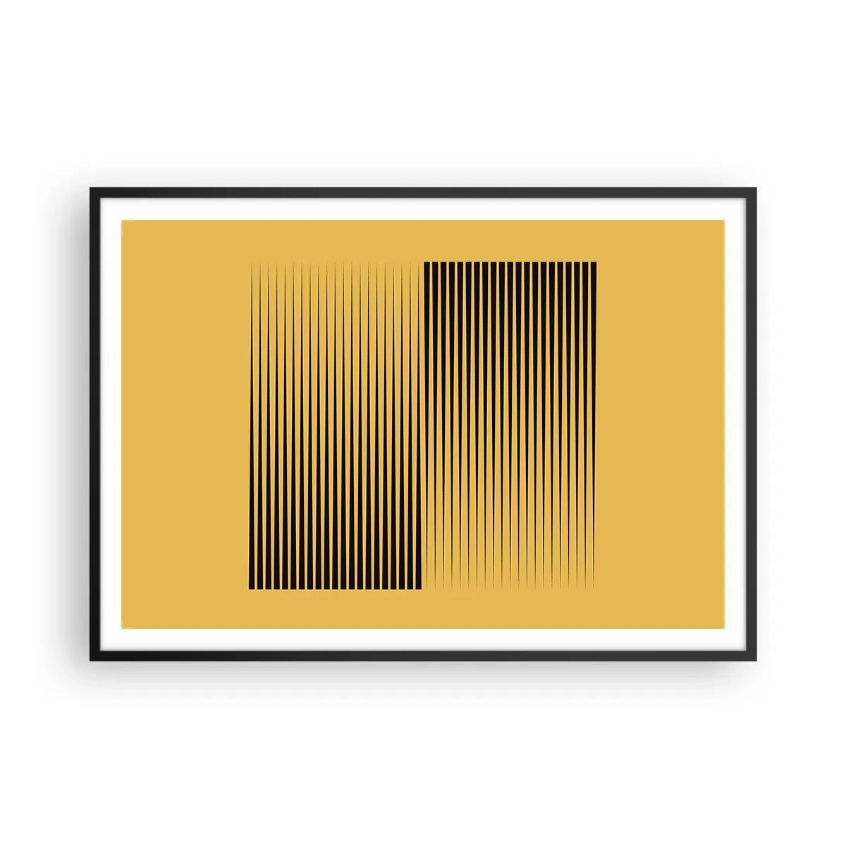 Affisch i svart ram - Motsatsernas kvadrat - 100x70 cm