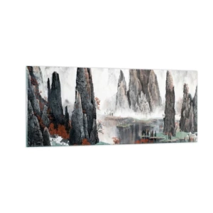 Glastavla - Bild på glas - Mäktiga vakter - 100x40 cm