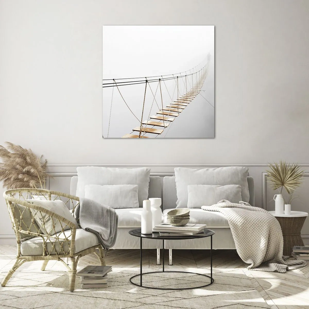 Glastavla - Bild på glas - Vart leder den dig? - 50x50 cm