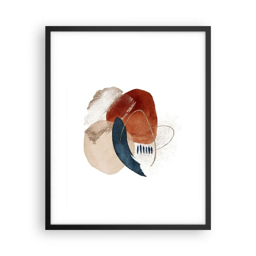 Affisch i svart ram - Oval komposition - 40x50 cm