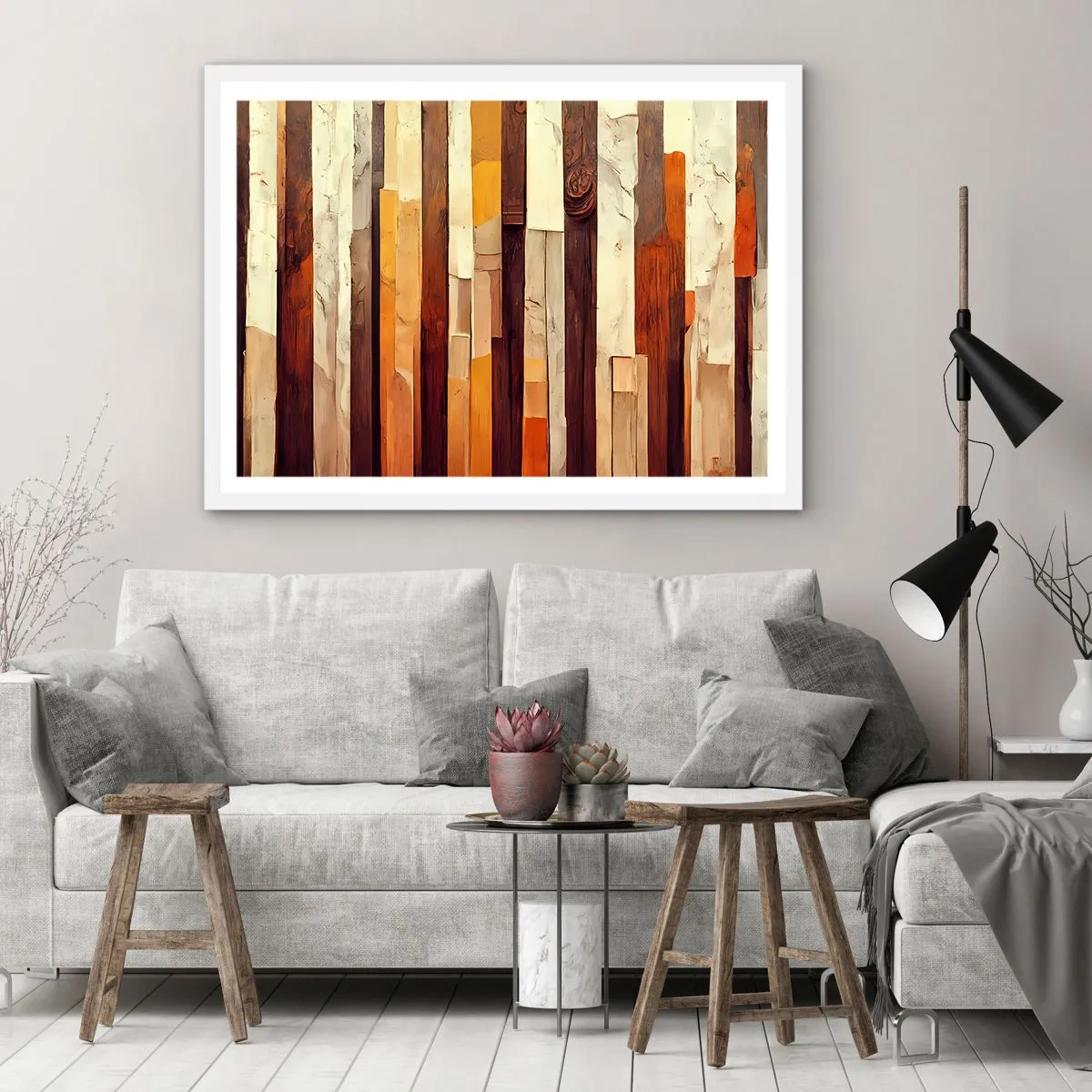Affisch i vit ram - Hymn av skogens träd - 50x40 cm