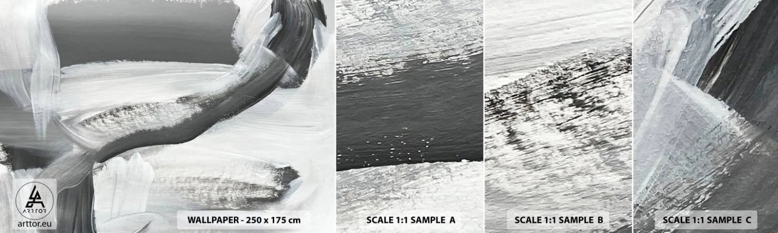 Provbit av självhäftande fototapet Deluxe Sticker - Med bestämd rörelse - Bit, Måla, Mazance - 100x30 cm