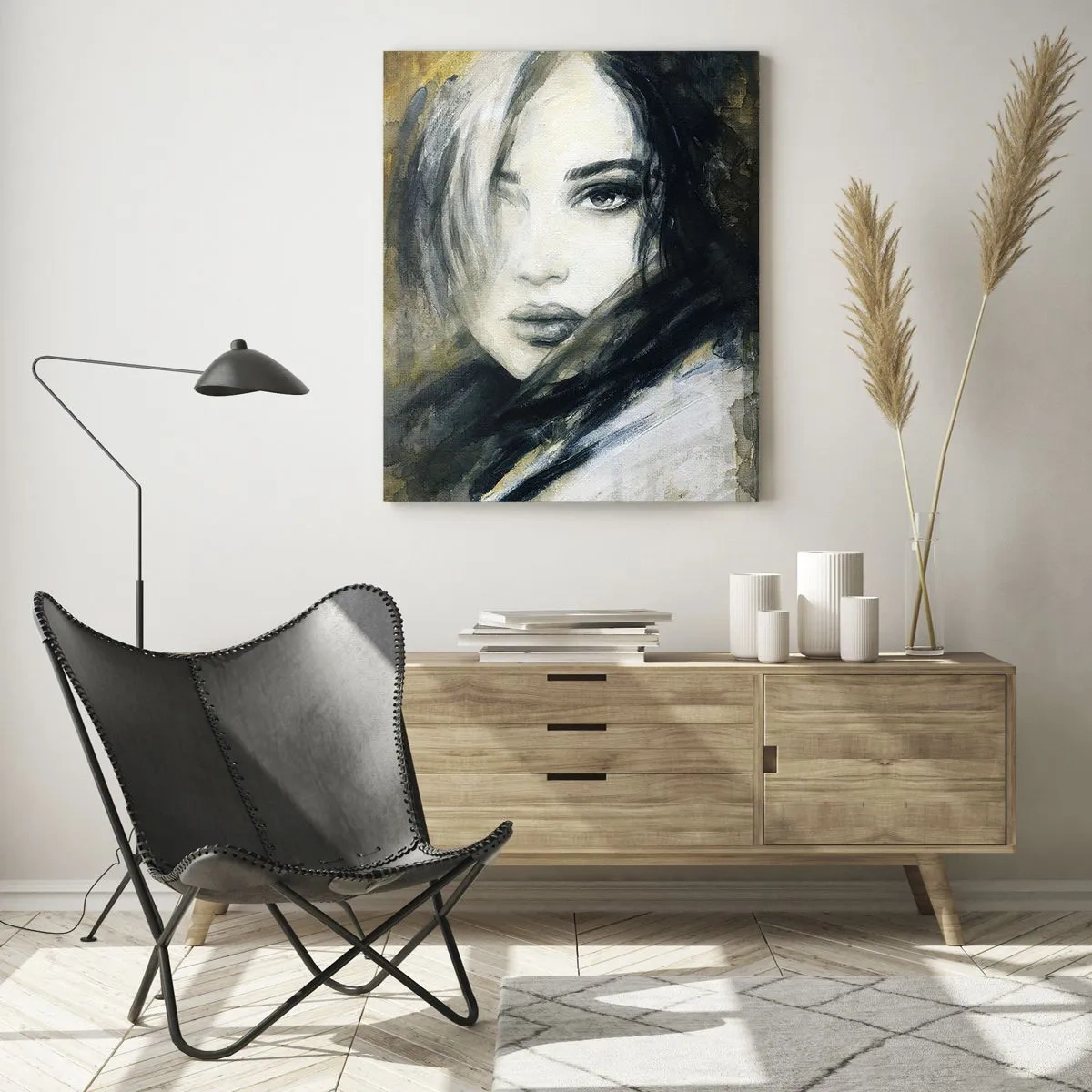 Glastavla - Bild på glas - Mera oskyldig eller sensuell? - 50x70 cm