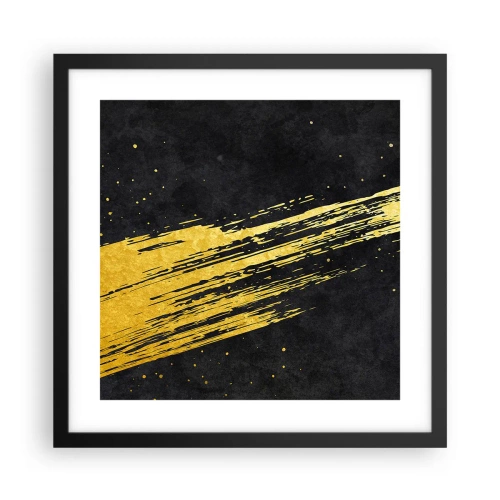 Affisch i svart ram - Hoppa in i hyperrymden - 40x40 cm