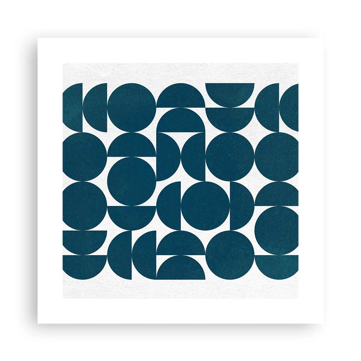 Affisch - Cirklar och halvcirklar - 40x40 cm