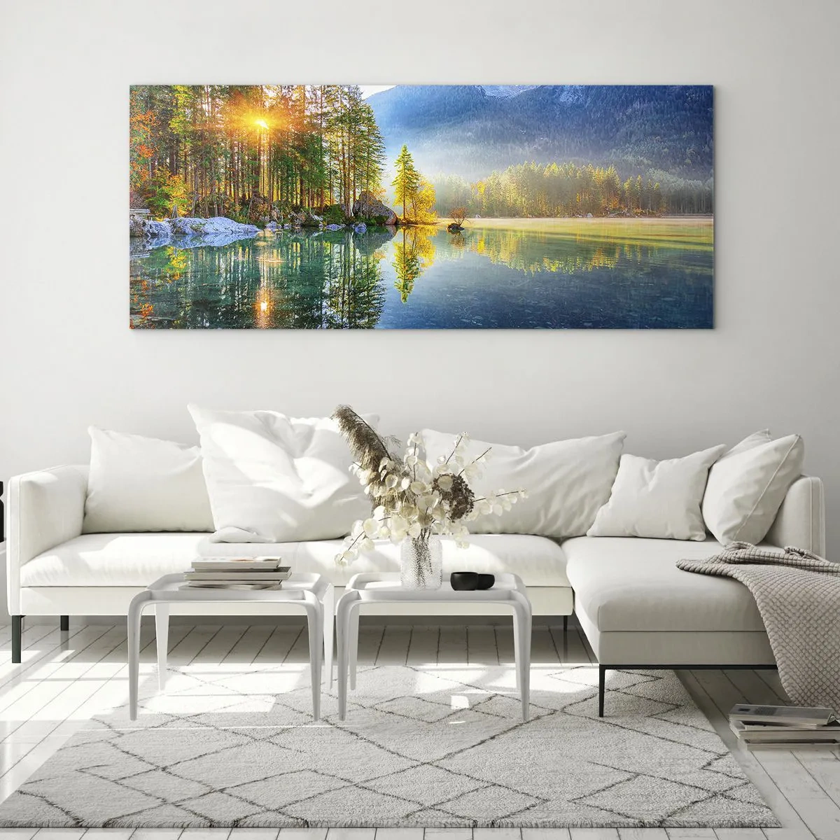 Glastavla - Bild på glas - Majestät och sötma - 140x50 cm