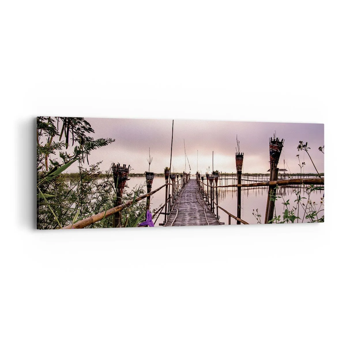 Canvastavla - Bild på duk - Asiens lugn och tystnad - 90x30 cm