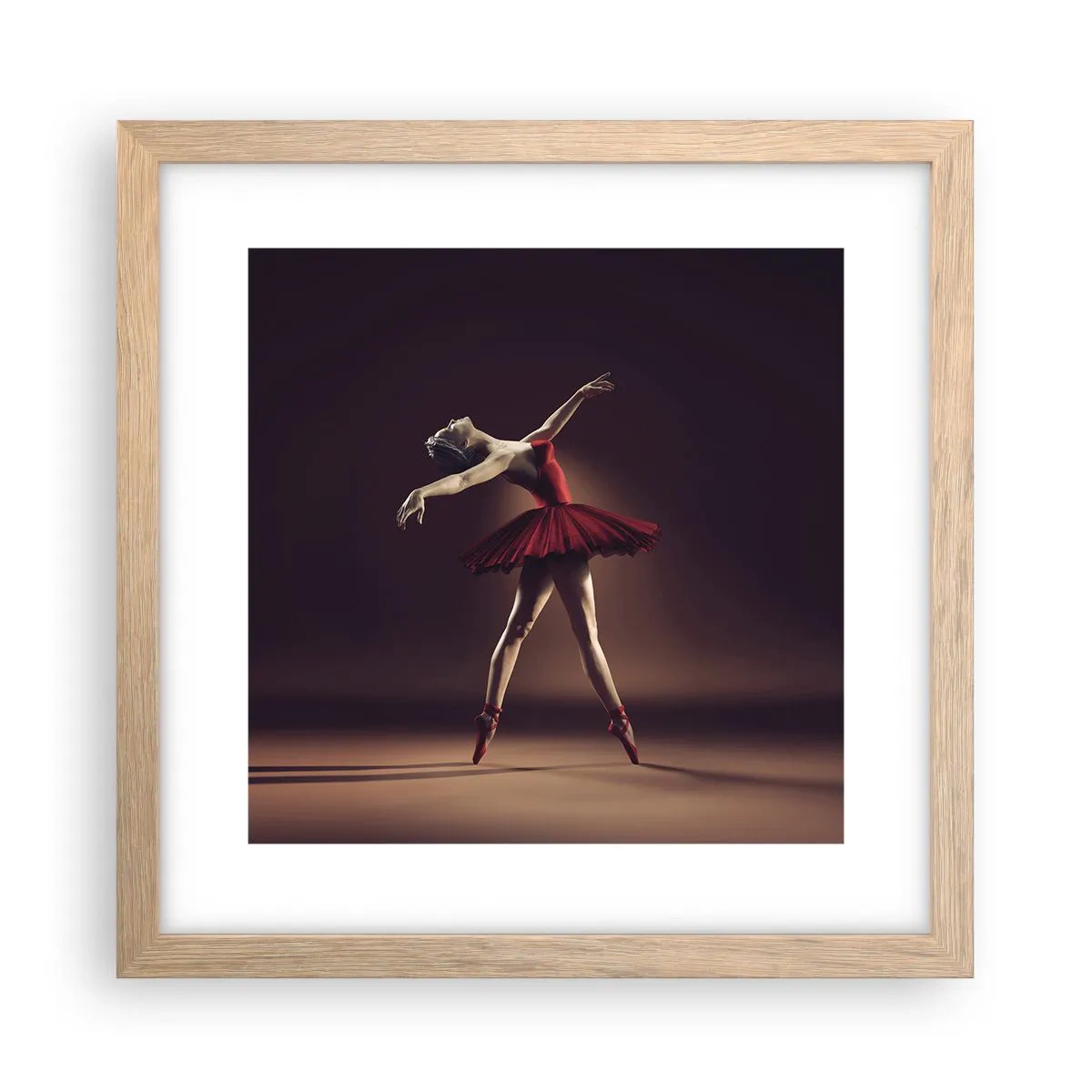 Affisch i ram av ljusek - Prima ballerina - 30x30 cm