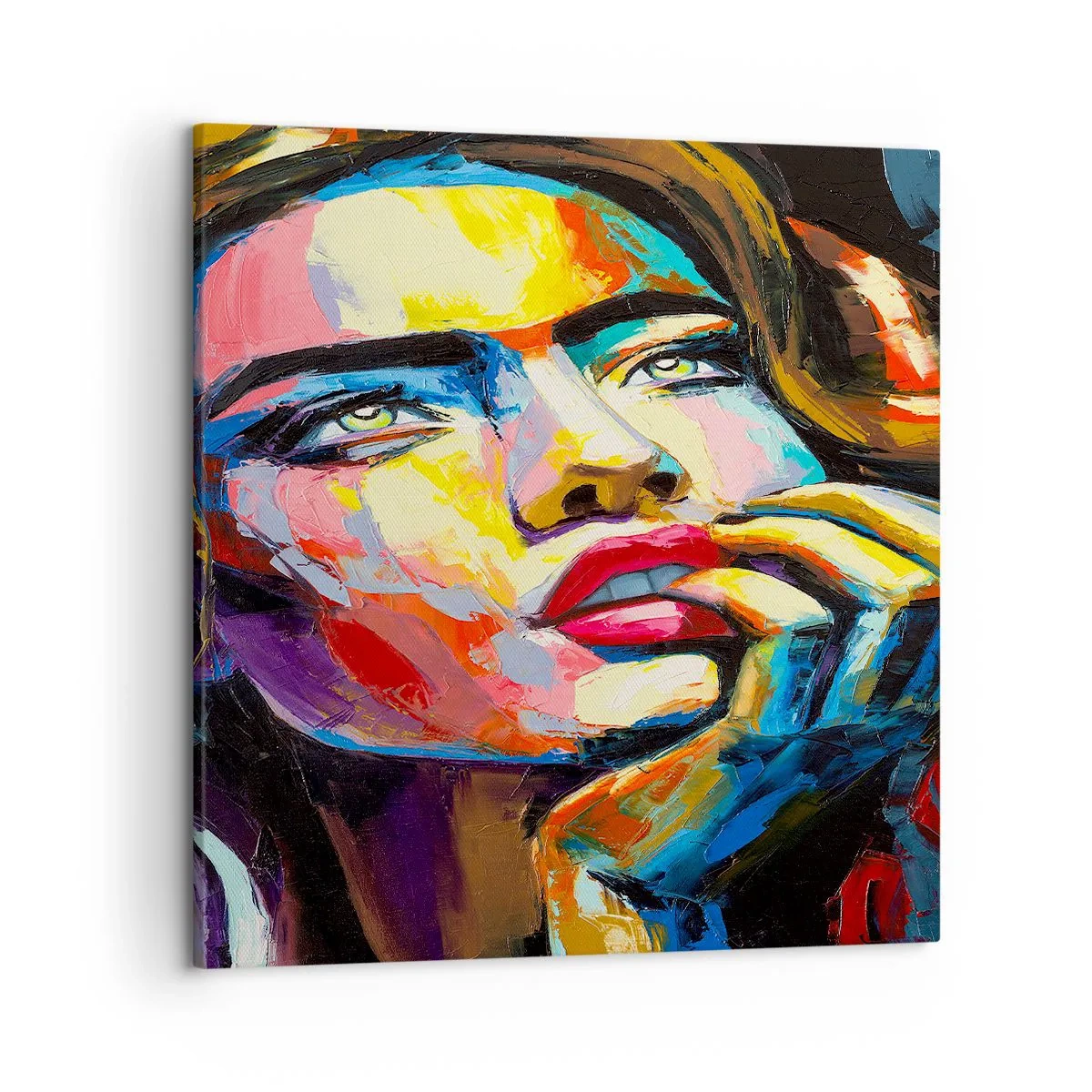 Canvastavla - Bild på duk - Drömmar seglar i himlen som fåglar - 50x50 cm