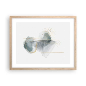 Affisch i ram av ljusek - Om gråhetens och guldets förhållanden - 50x40 cm