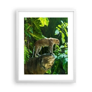 Affisch i vit ram - På jakt? - 40x50 cm