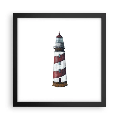 Affisch i svart ram - Alltid på sin vakt - 30x30 cm