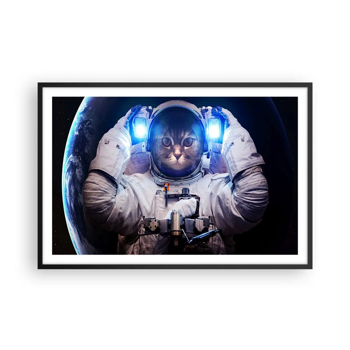 Affisch i svart ram - Houston, ni har problem - 91x61 cm