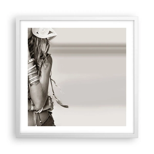 Affisch i vit ram - Som flickorna brukar - 50x50 cm