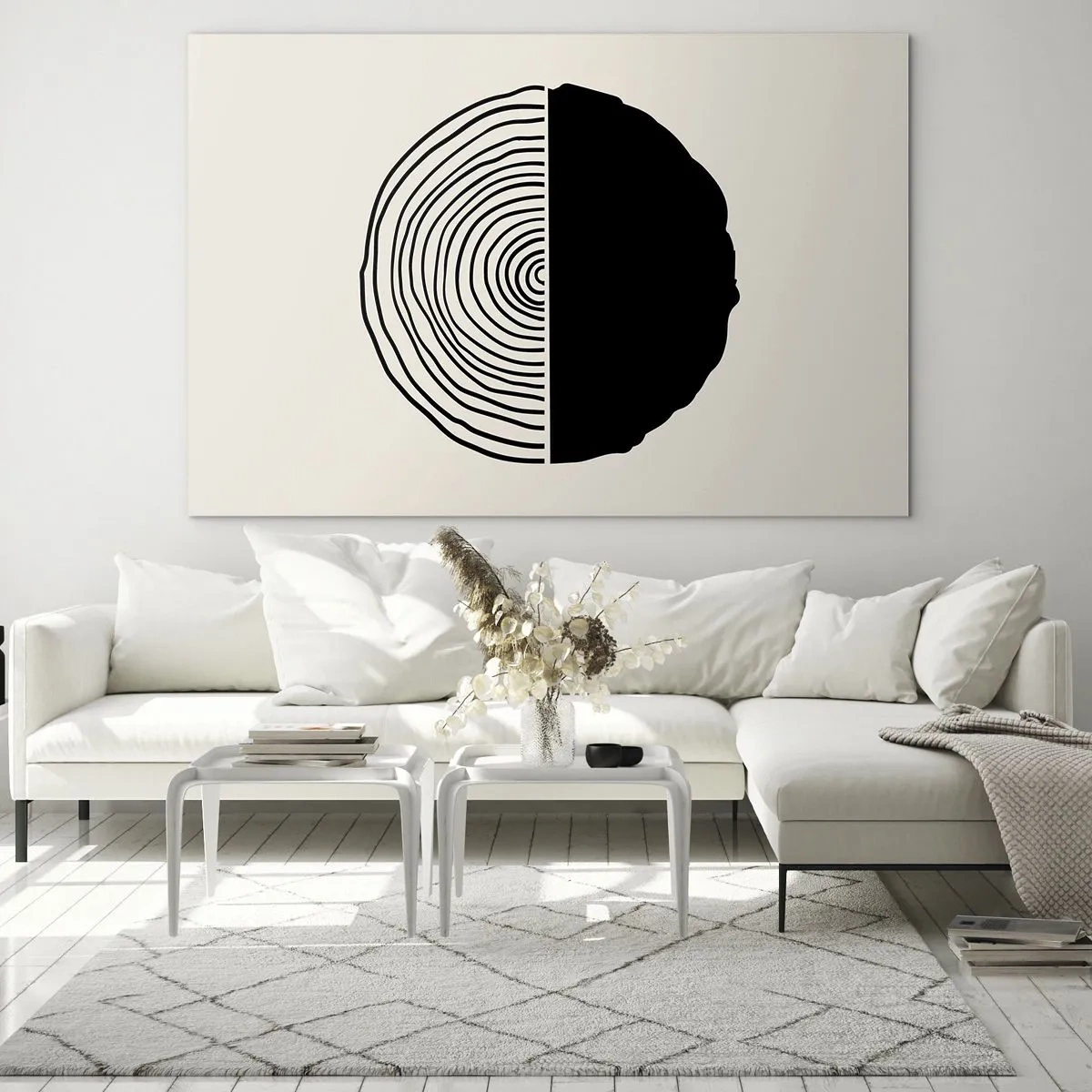 Glastavla - Bild på glas - Hälften hälften - 120x80 cm