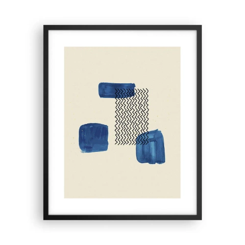 Affisch i svart ram - Abstrakt kvartett - 40x50 cm