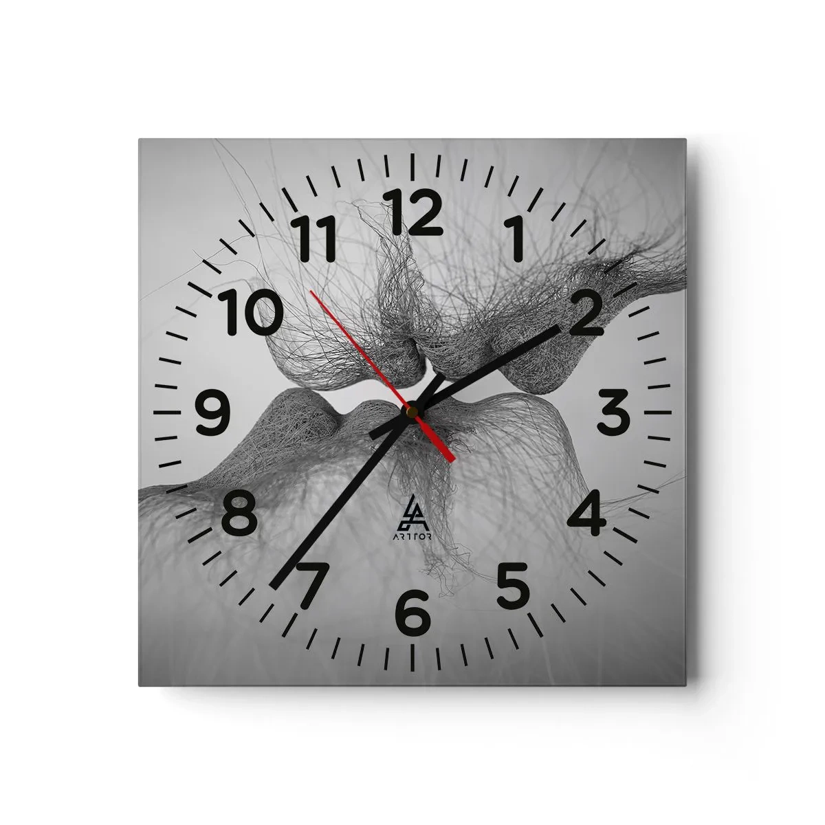 Väggklocka - Klocka på glas - Vindens kyss - 30x30 cm