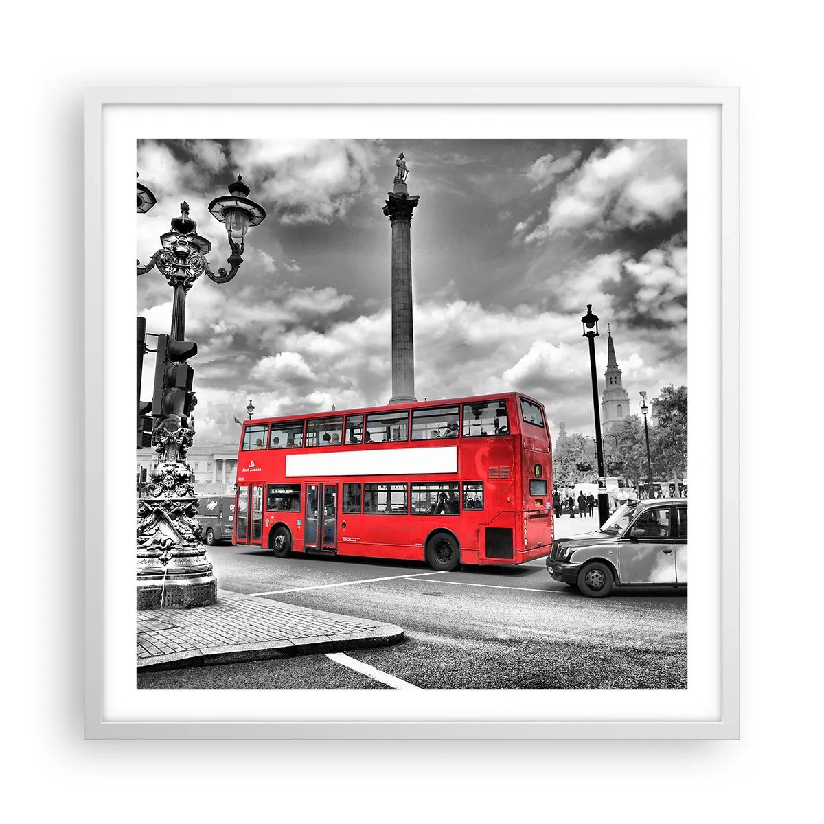 Affisch i vit ram - Stadens riktiga blodomlopp - 60x60 cm