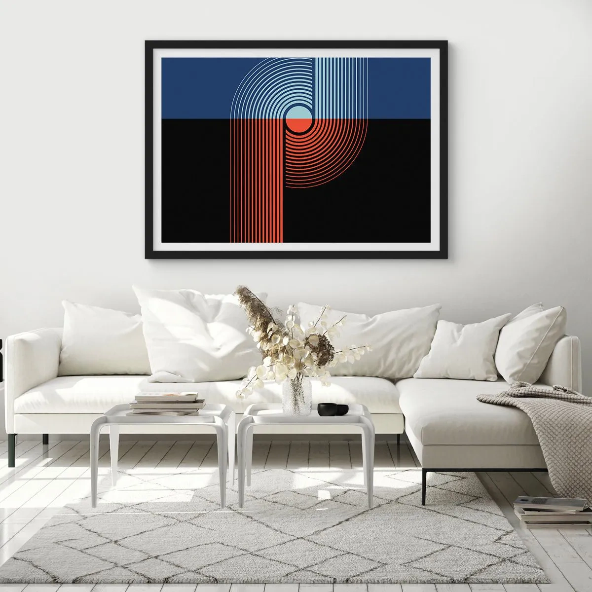 Affisch i svart ram - I en geometrisk kläm - 91x61 cm
