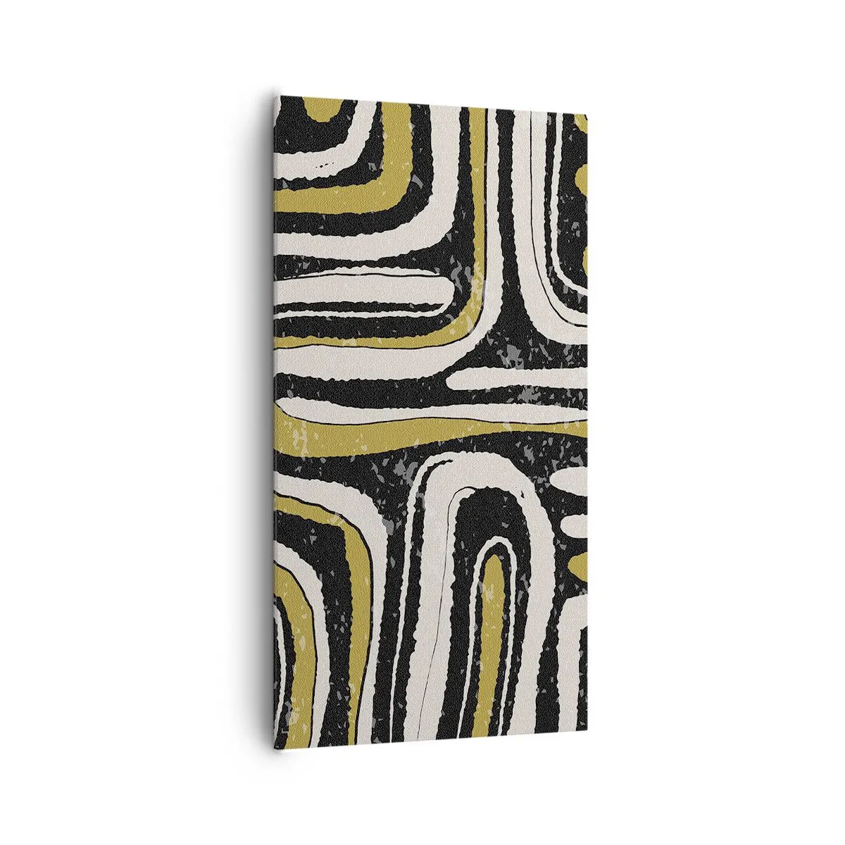 Canvastavla - Bild på duk - Komposition: stråk och gränder - 65x120 cm