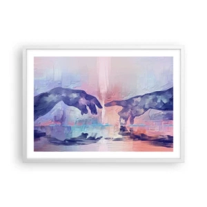 Affisch i vit ram - Den gudomliga gnistan av liv - 70x50 cm