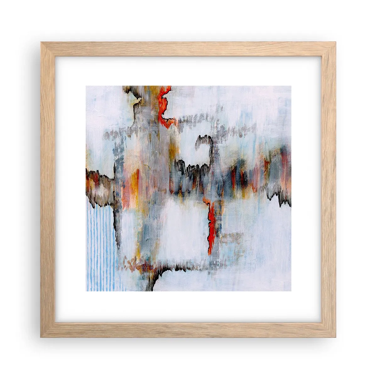 Affisch i ram av ljusek - Med pinne på vatten - 30x30 cm