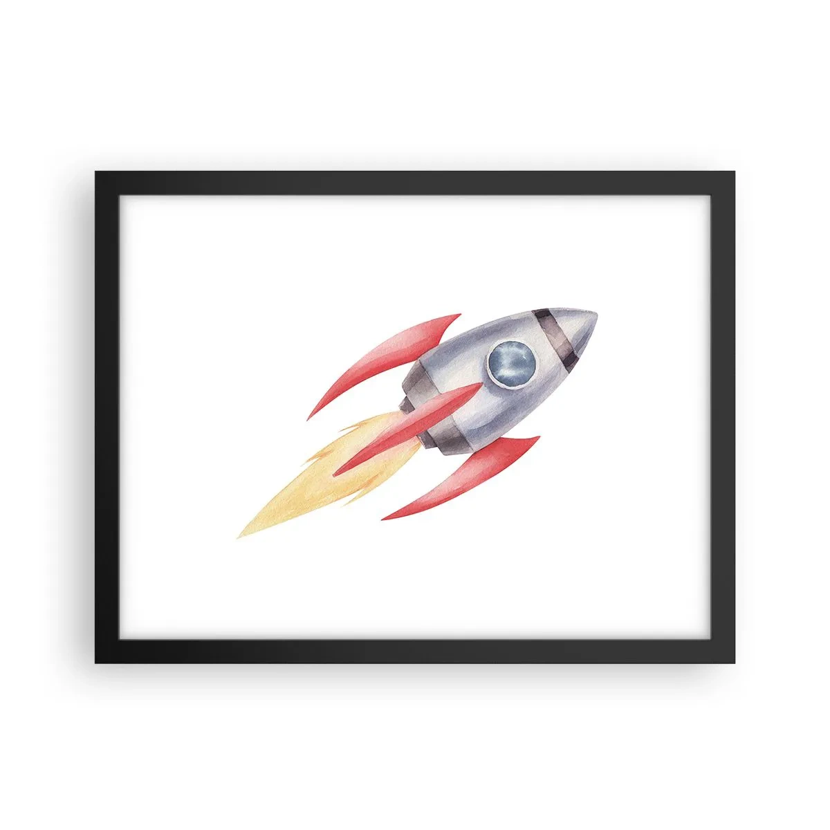 Affisch i svart ram - Högre, snabbare, längre - 40x30 cm