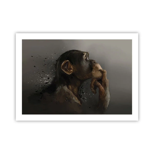 Affisch - Säkert en tänkare - 70x50 cm