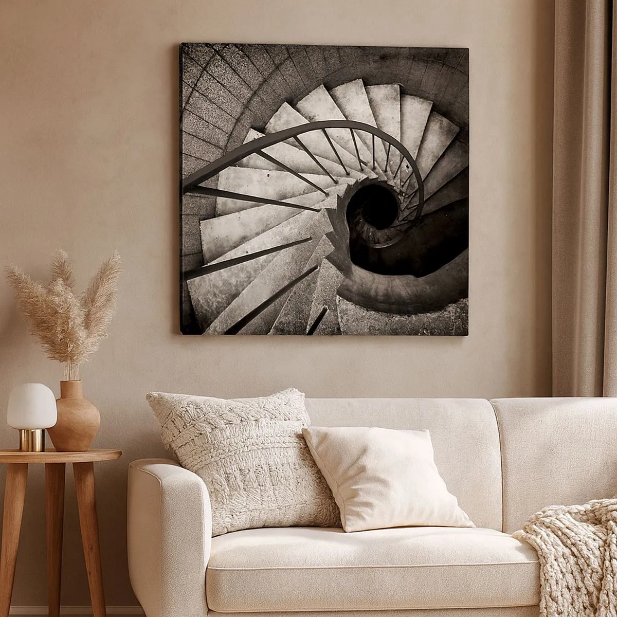 Canvastavla - Bild på duk - Uppför trappan, nedför trappan - 30x30 cm