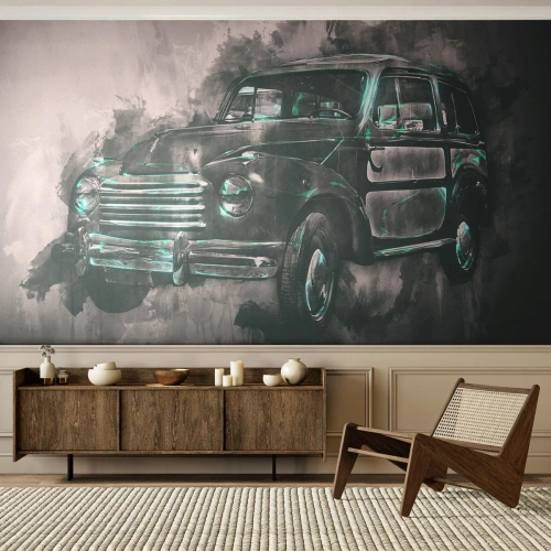 Självhäftande Fototapet Deluxe Sticker - Ärad föregångare - Retro bil, Bil, Resa - 100x70 cm