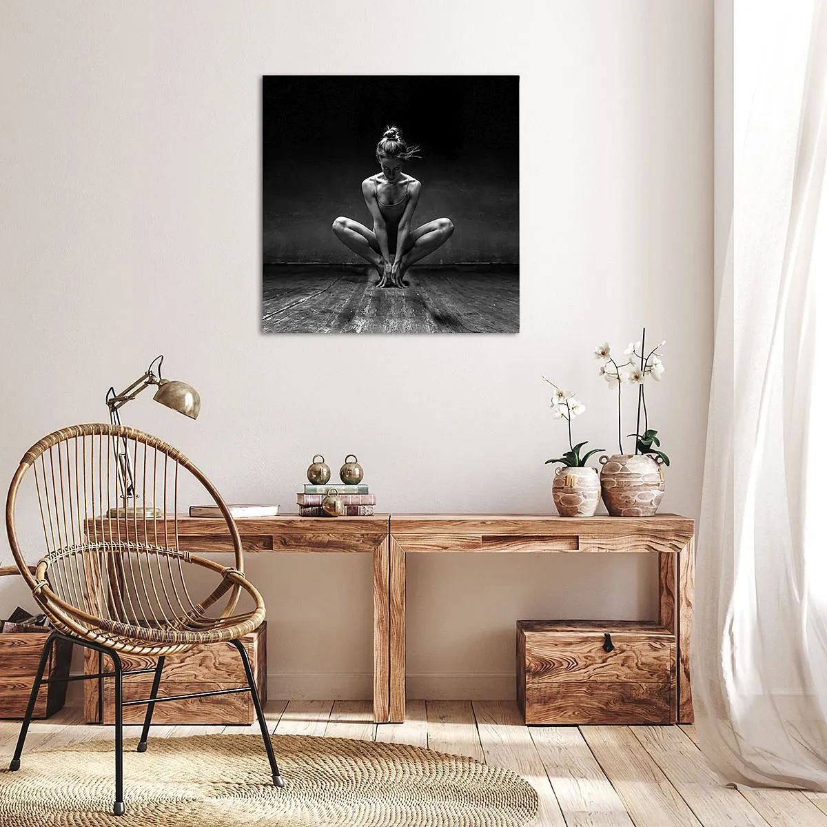 Canvastavla - Bild på duk - Koncentrerad dansenergi - 30x30 cm