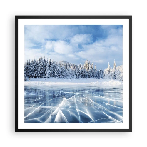 Affisch i svart ram - Bedårande och kristallisk vy - 60x60 cm
