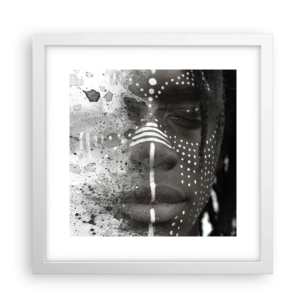 Affisch i vit ram - Upptäck den ursprungliga andan - 30x30 cm