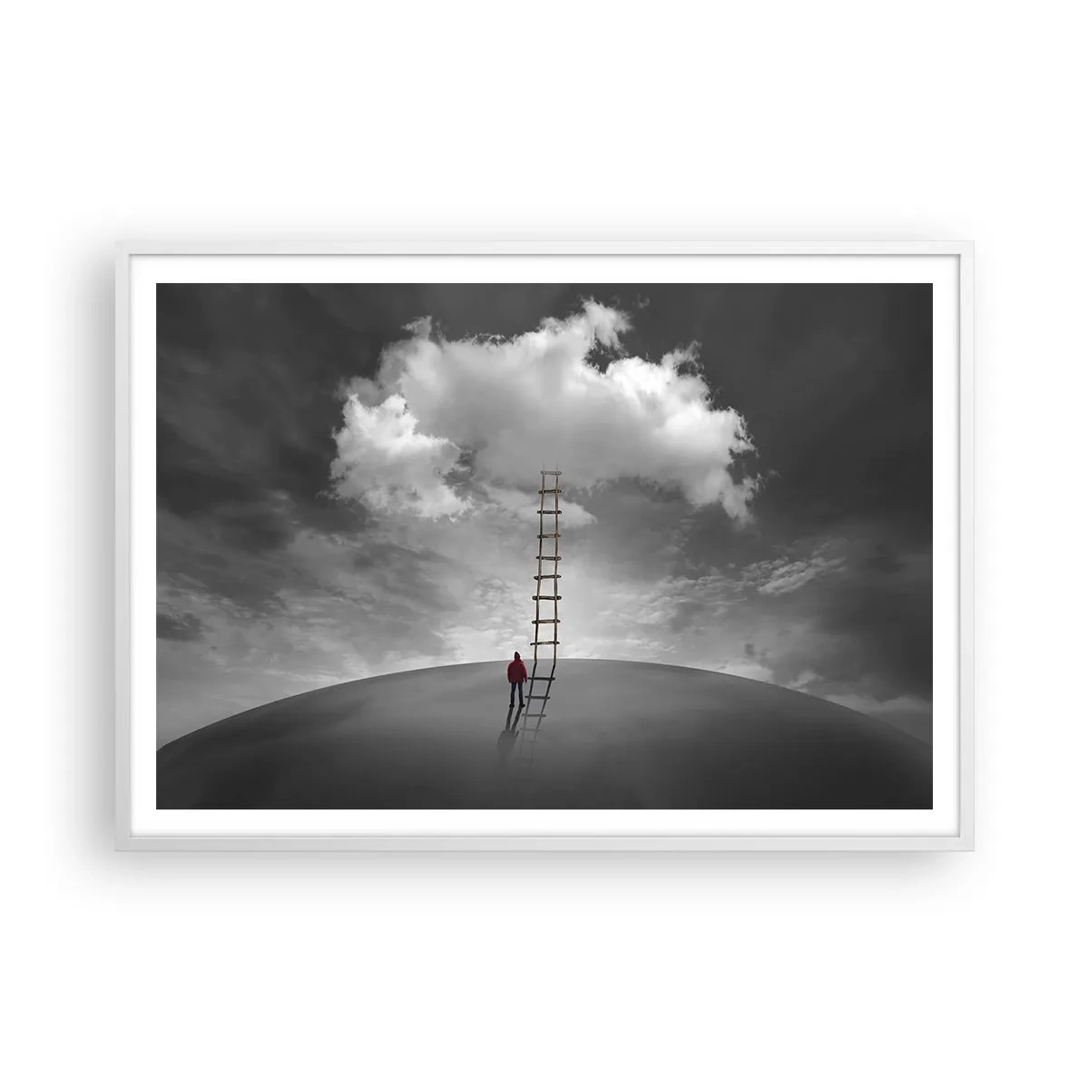 Affisch i vit ram - Allt är möjligt - 100x70 cm