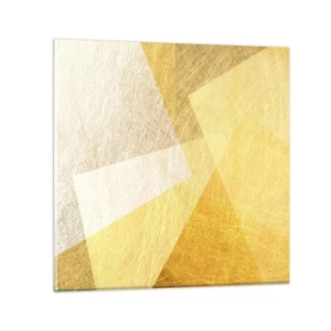 Glastavla - Bild på glas - Geometriskt väder - 70x70 cm