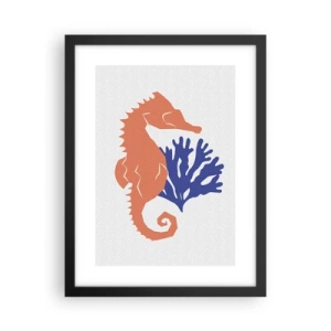 Affisch i svart ram - På en äng under vattnet - 30x40 cm