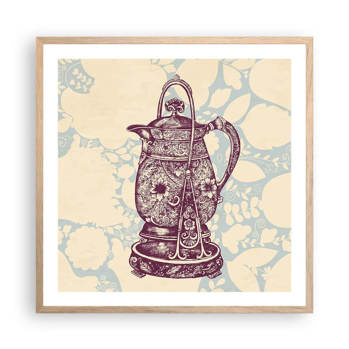 Affisch i ram av ljusek - Skönhet av det vardagliga livet - 60x60 cm