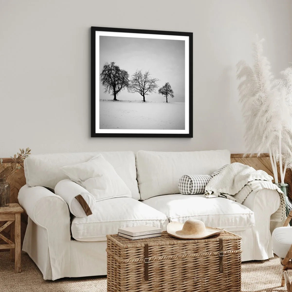 Affisch i svart ram - Vad drömmer de om? - 50x50 cm