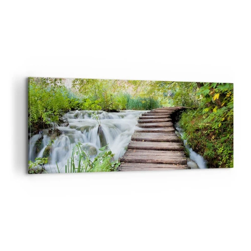 Canvastavla - Bild på duk - Inget lugnt vatten - 100x40 cm