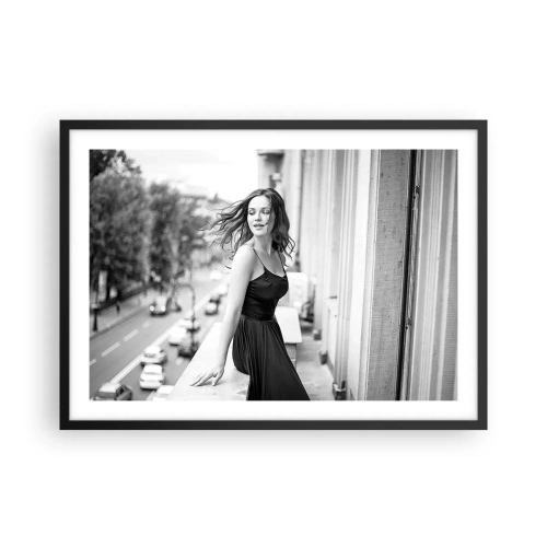 Affisch i svart ram - Säkert en Parisbo - 70x50 cm