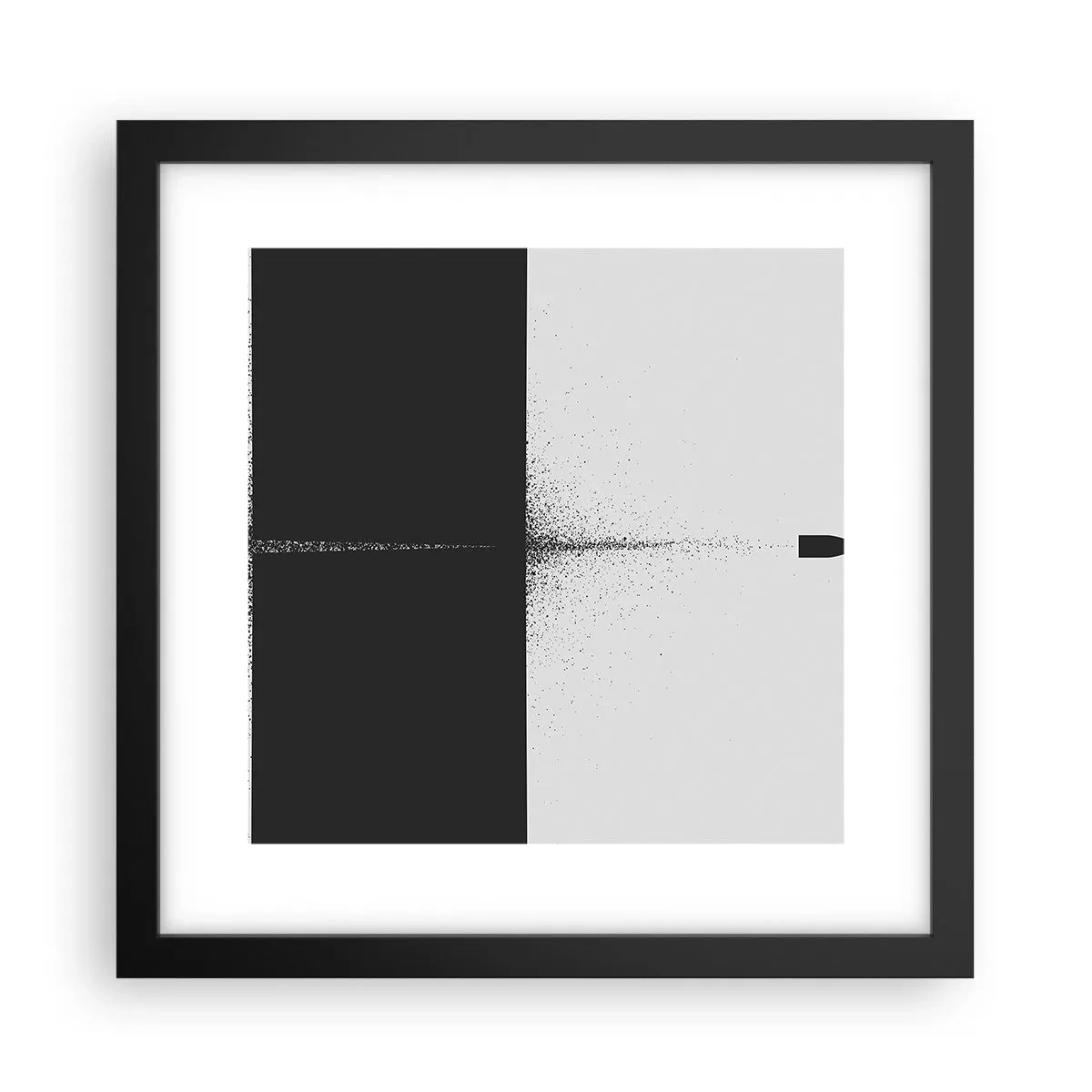 Affisch i svart ram - Rakt mot målet - 30x30 cm