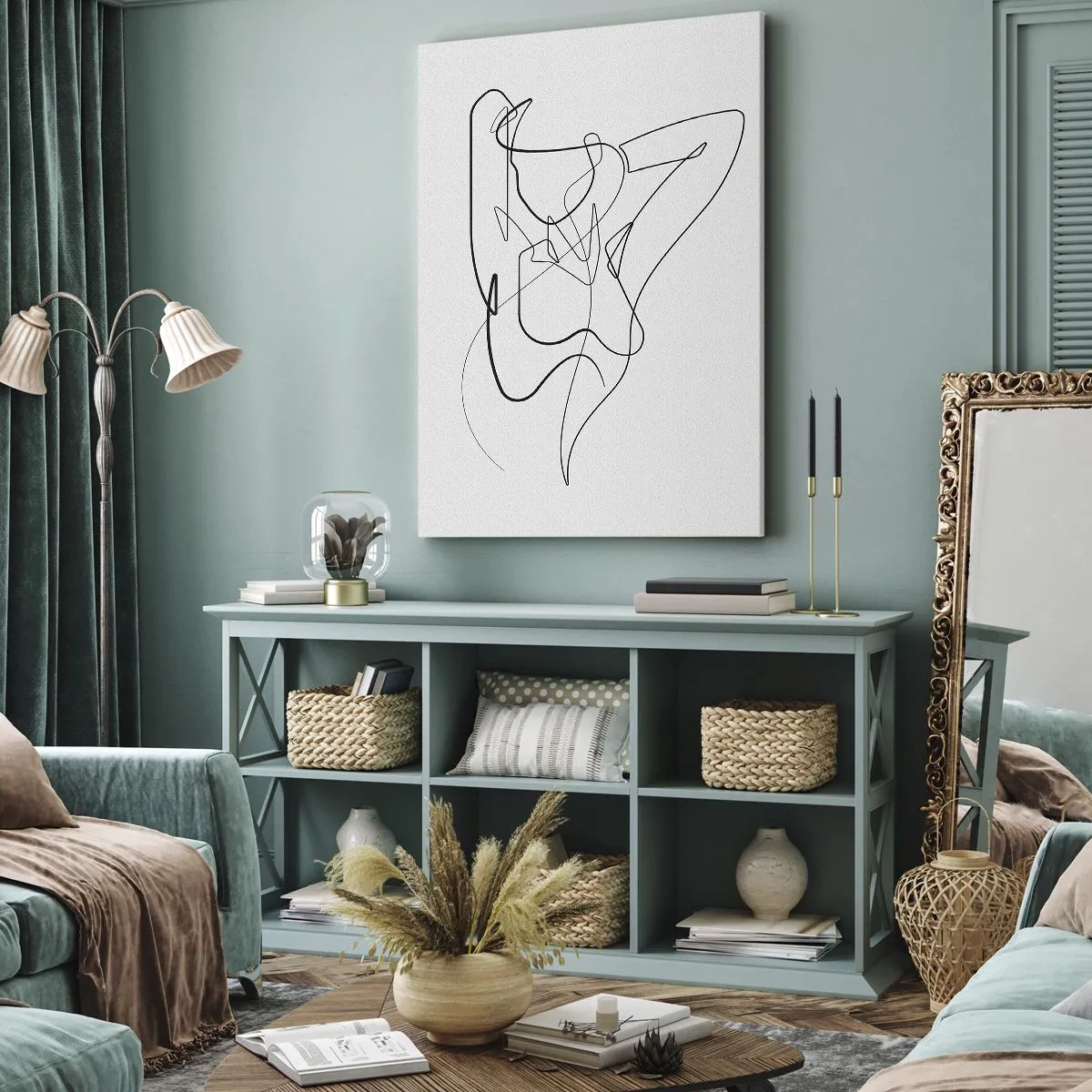 Canvastavla - Bild på duk - Hurdan du är... - 65x120 cm