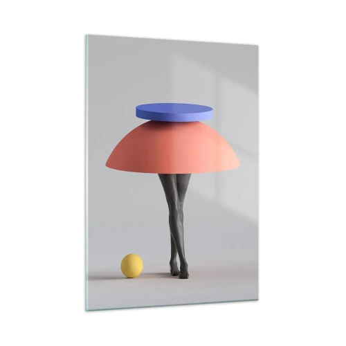 Glastavla - Bild på glas - Surrealistisk komposition - 50x70 cm