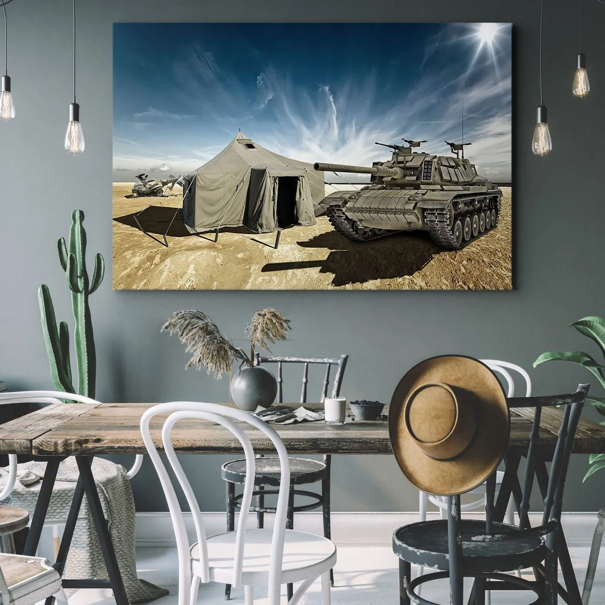 Canvastavla - Bild på duk - Militär dröm - 100x70 cm