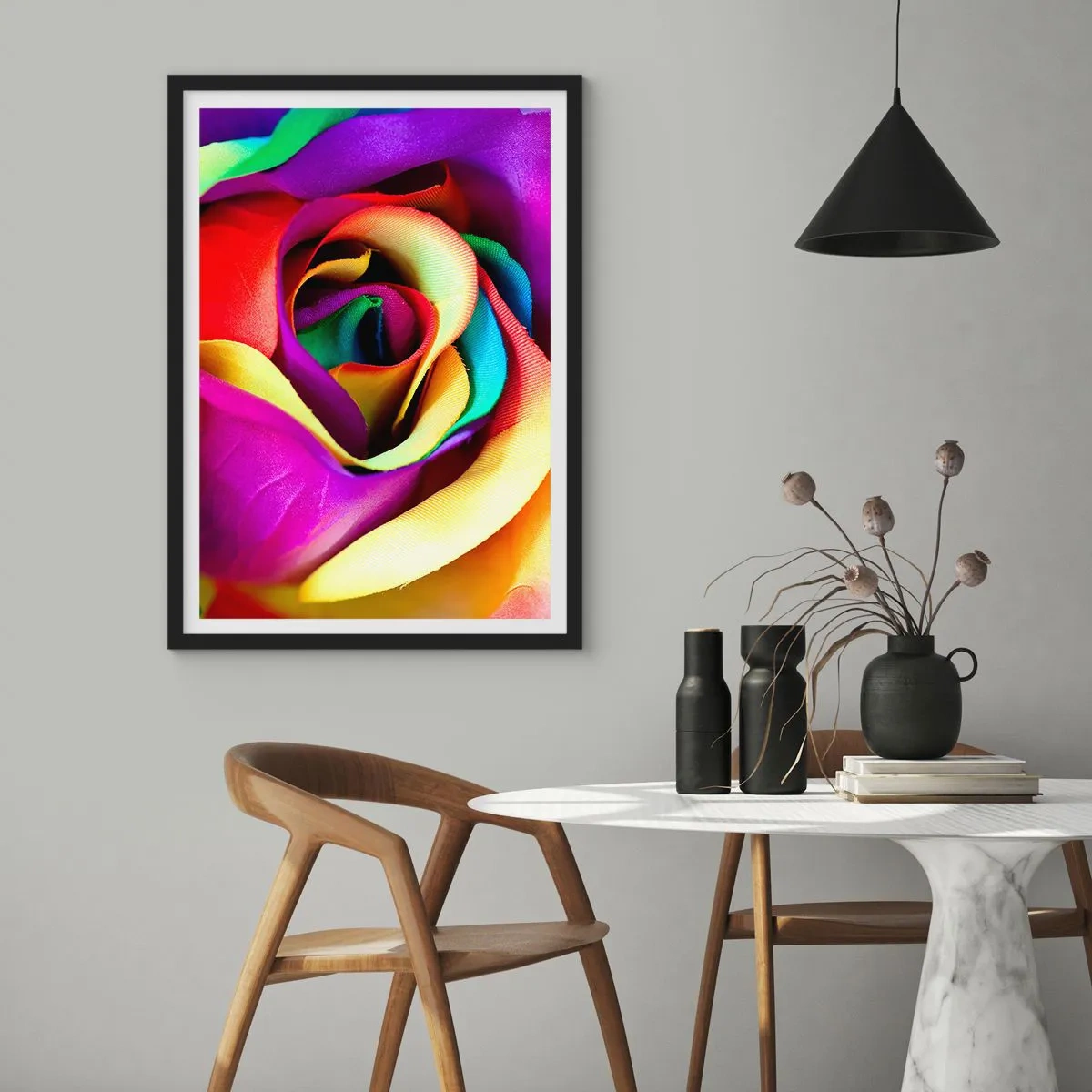 Affisch i svart ram - Det är omöjligt - 40x50 cm